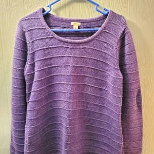 LLBean purple cotton sweater